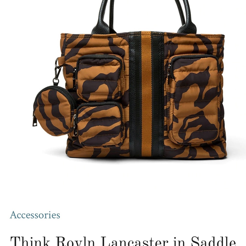 Think Royln saddle zebra tote
